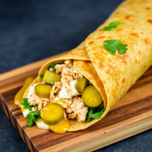 Tangy Pickle Chicken Wrap