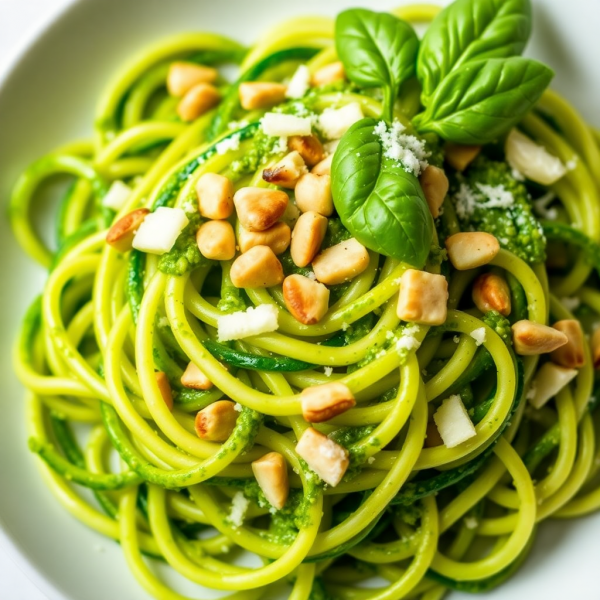 Zucchini Noodles with Homemade Pesto