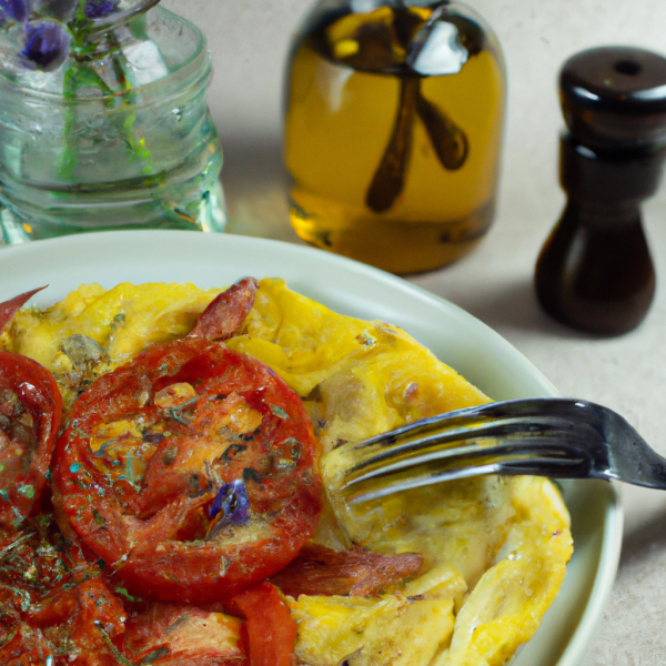 Spanish eggs and tomato 