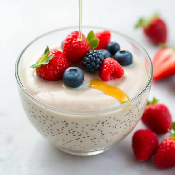 Chia Seed Pudding with Fresh Berries