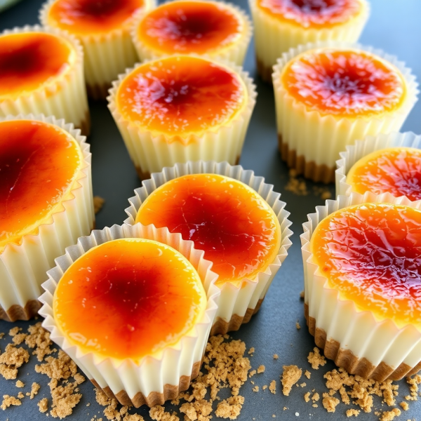 Crème Brûlée Cheesecake Cupcakes