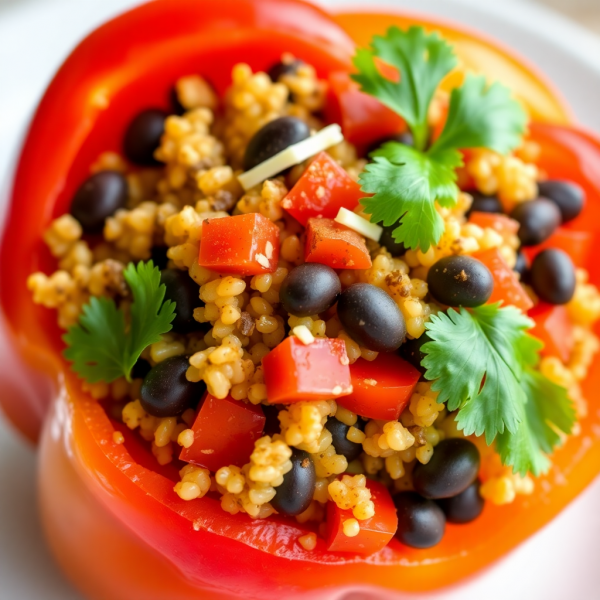 Stuffed Bell Peppers with Quinoa and Black Beans