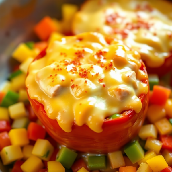 Cheesy Tuna Pepper Bake