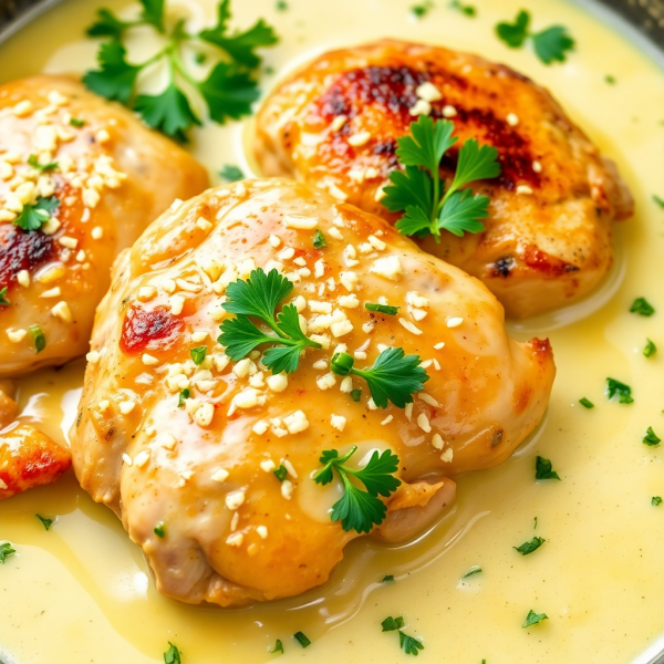 Creamy Garlic Butter Chicken Thighs