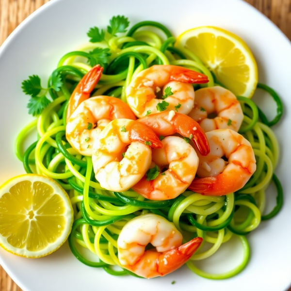 Butter Garlic Shrimp with Zucchini Noodles