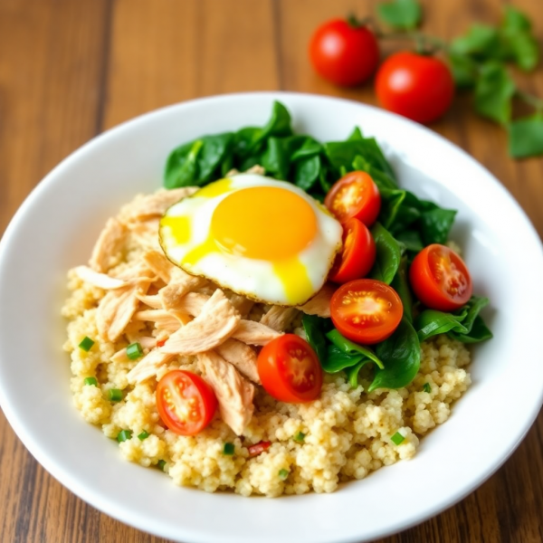 Cheesy Chicken Breakfast Bowl