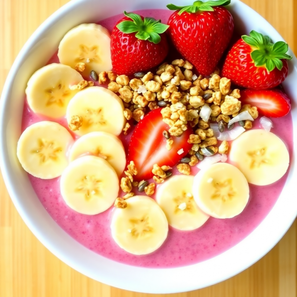 Strawberry Banana Smoothie Bowl