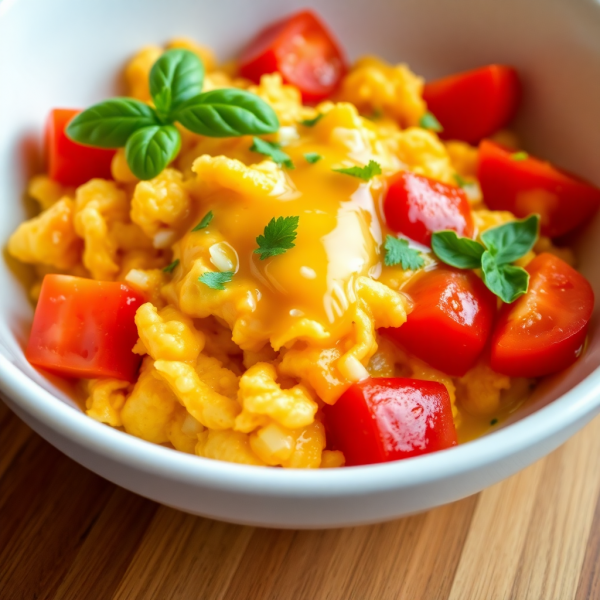 Garlic Tomato Egg Scramble