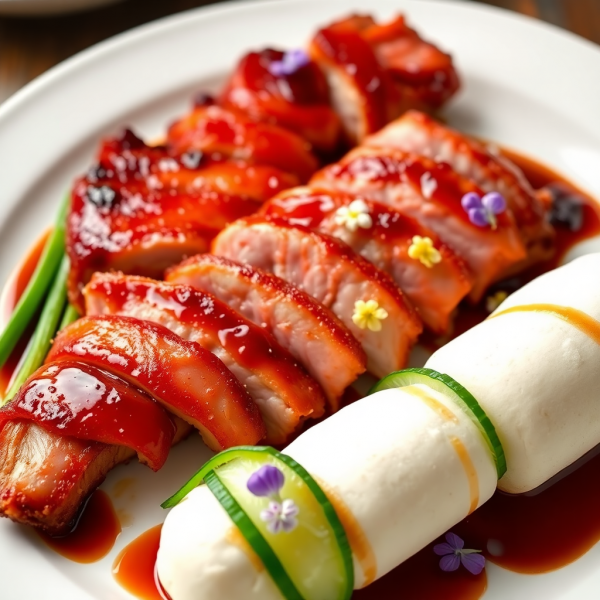 Peking Duck with Plum Sauce and Steamed Buns