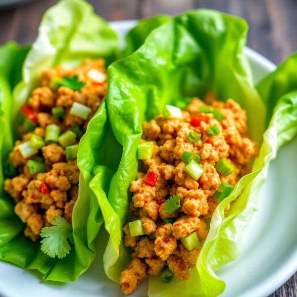 Spicy Asian Chicken Lettuce Wraps