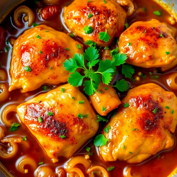 Beer-Braised Chicken Thighs