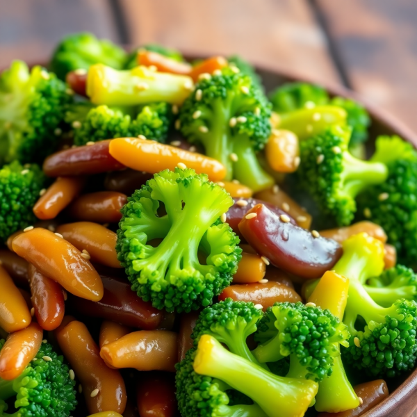 Beer-Infused Asian Broccoli and Bean Stir-Fry