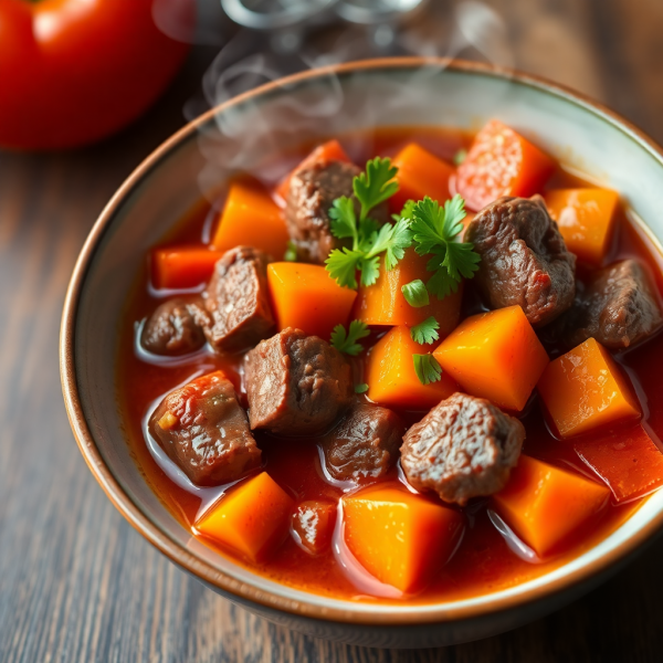 Hearty Beef and Tomato Vegetable Soup