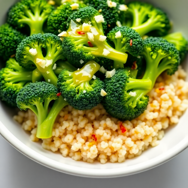 Garlic Lemon Broccoli with Quinoa