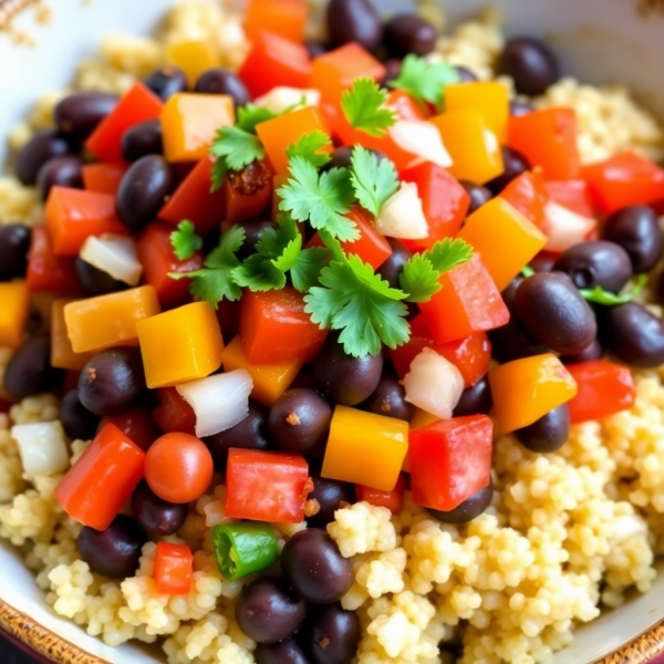 Spicy Bean and Quinoa Bowl