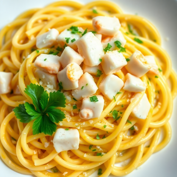 Garlic Butter Crab Linguine