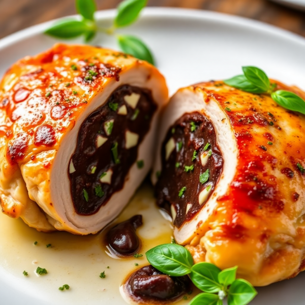 Chocolate Stuffed Chicken Breast