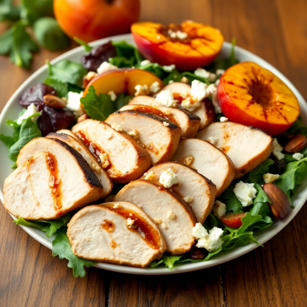 Grilled Peach and Chicken Salad