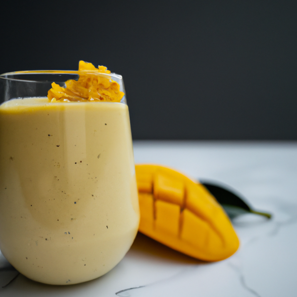 Vegan Ginger Oatmeal Mango Smoothie