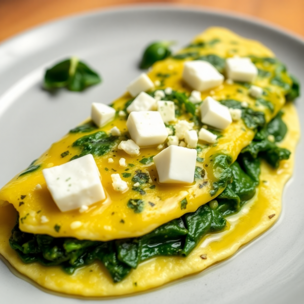 Savory Spinach and Feta Omelette