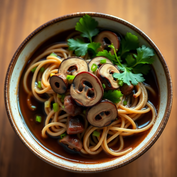 Samurai Soba with Mushroom Broth