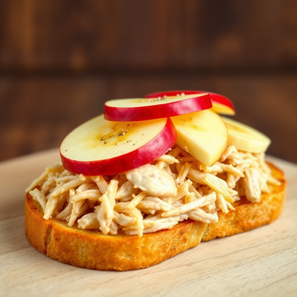 Cheesy Chicken Apple-Banana Toast