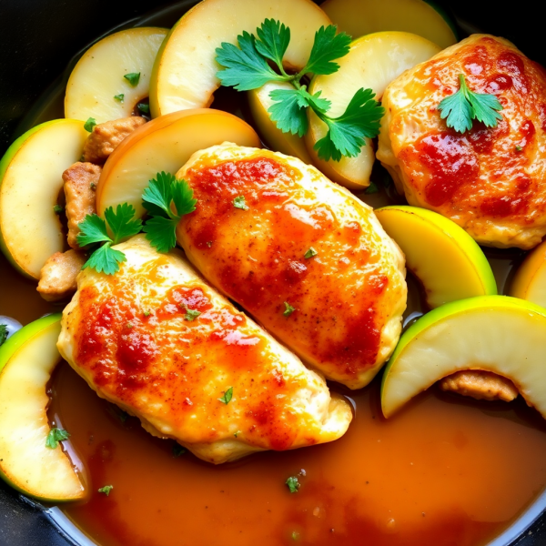 Savory Apple and Chicken Skillet