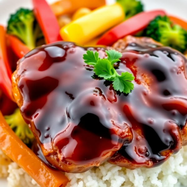 Soy Sauce Glazed Chicken with Stir-Fried Vegetables