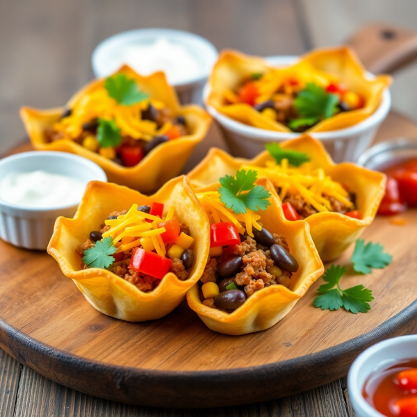 Savory Pie Crust Taco Cups