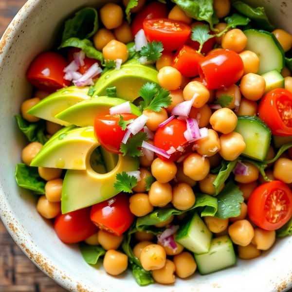 Avocado and Chickpea Salad