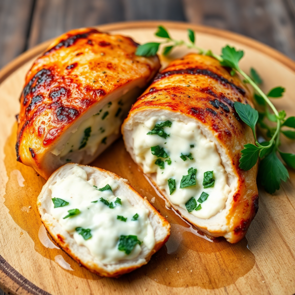 Cheesy Herb Stuffed Chicken Breast