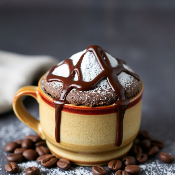 Microwave Chocolate Mocha Cake