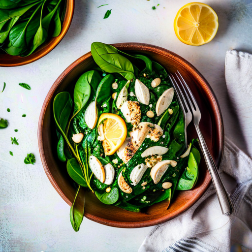 Garlic Lemon Spinach Salad