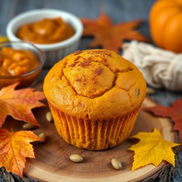 Delicious Pumpkin Muffin for One