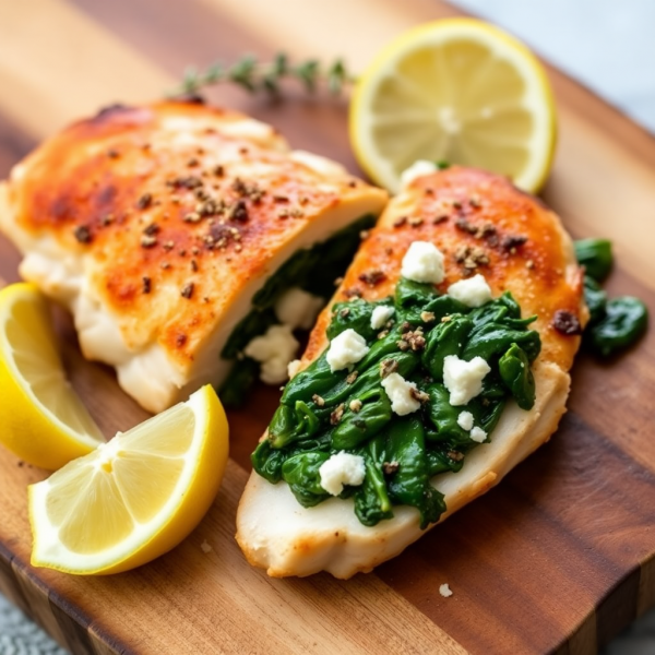 Spinach and Feta Stuffed Chicken Breast