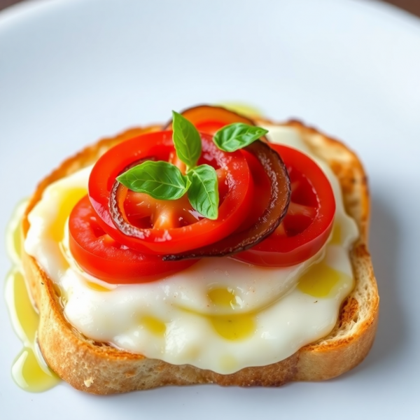 Cheesy Tomato Onion Toast