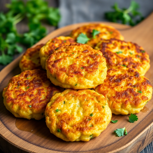 Crispy Halloumi and Courgette Cakes