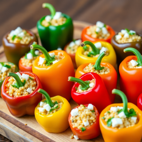 Stuffed Mini Peppers with Quinoa and Feta