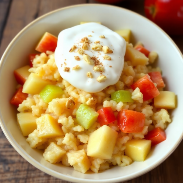 Italian Apple Rice Pudding Delight