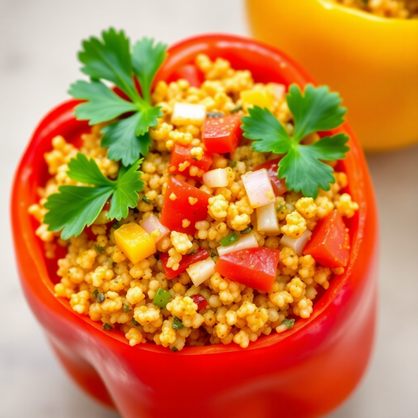 Stuffed Bell Peppers with Spiced Quinoa