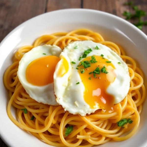 Garlic Egg Pasta Delight