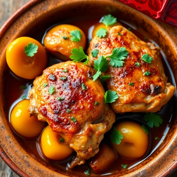 Moroccan Chicken Tagine with Apricots