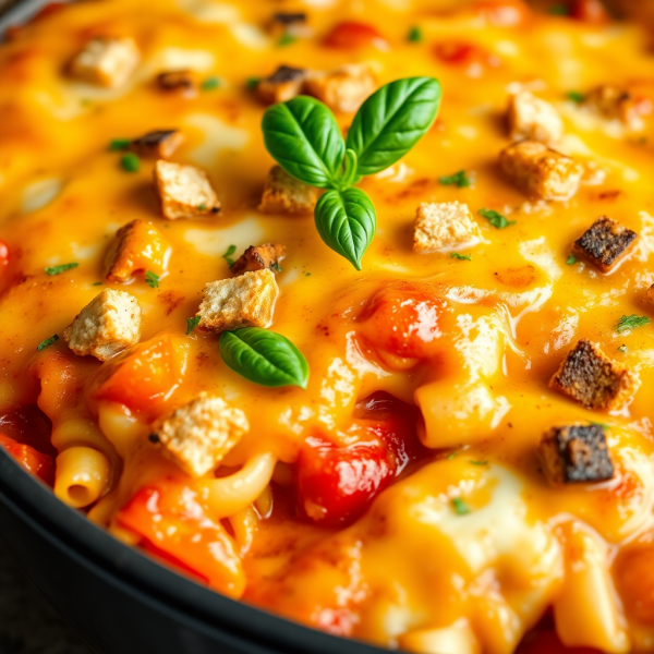 Cheesy Tomato Pasta Bake