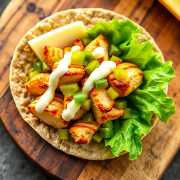 Tangy Pickle Chicken Wrap