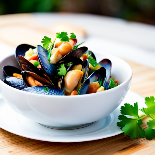 Steamed Mussels with Garlic and Parsley