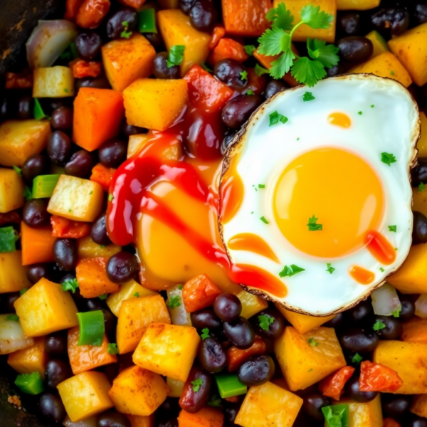 Spicy Bean and Potato Hash