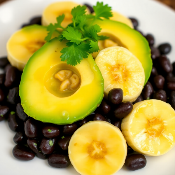 Avocado Banana Bean Salad