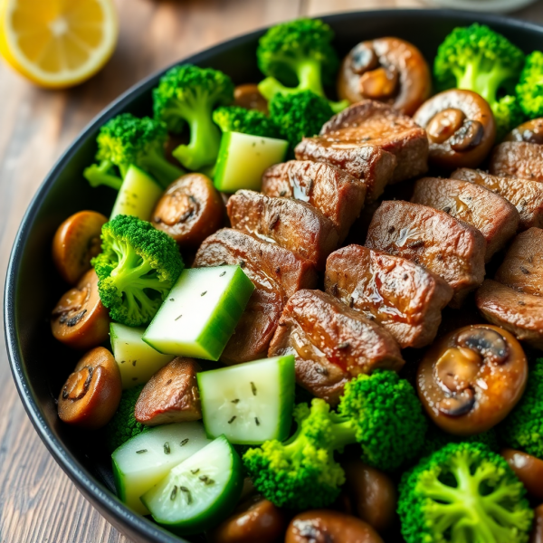 Greek Beef and Broccoli Skillet