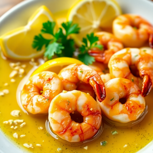 Garlic Butter Shrimp with Lemon