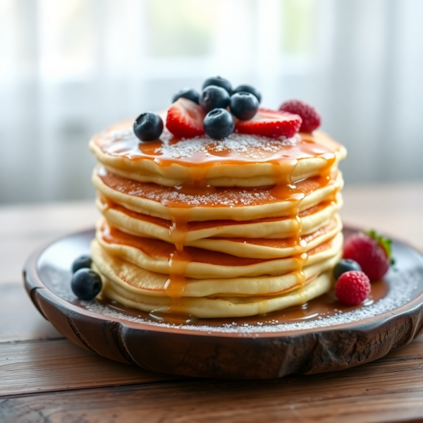 Fluffy Sugar-Glazed Pancakes